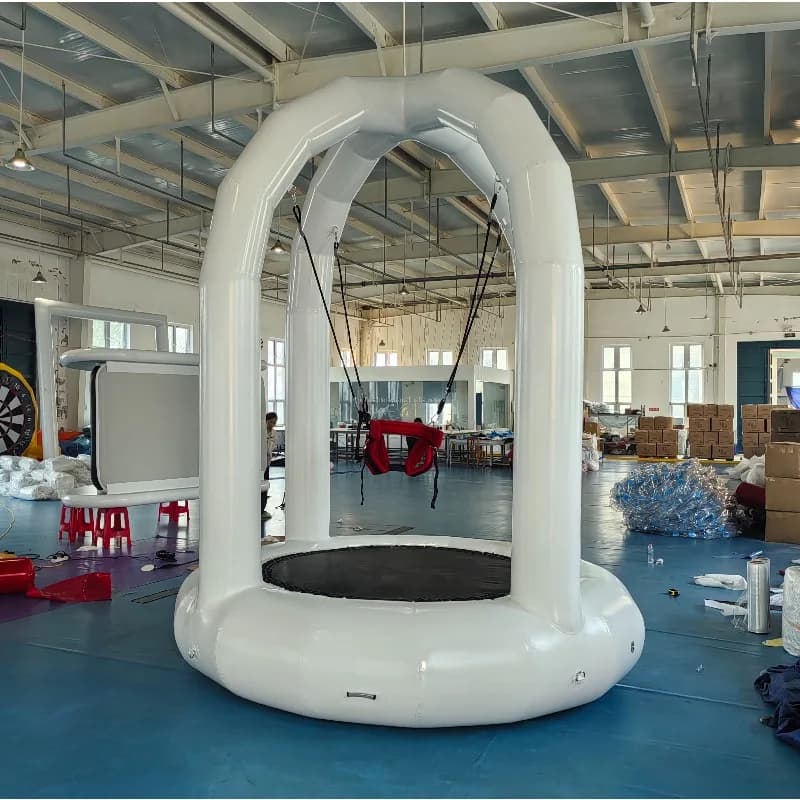 Commercial PVC Trampoline Inflatable Salt, Airtight Trampoline for Bungee Jumping with Corda