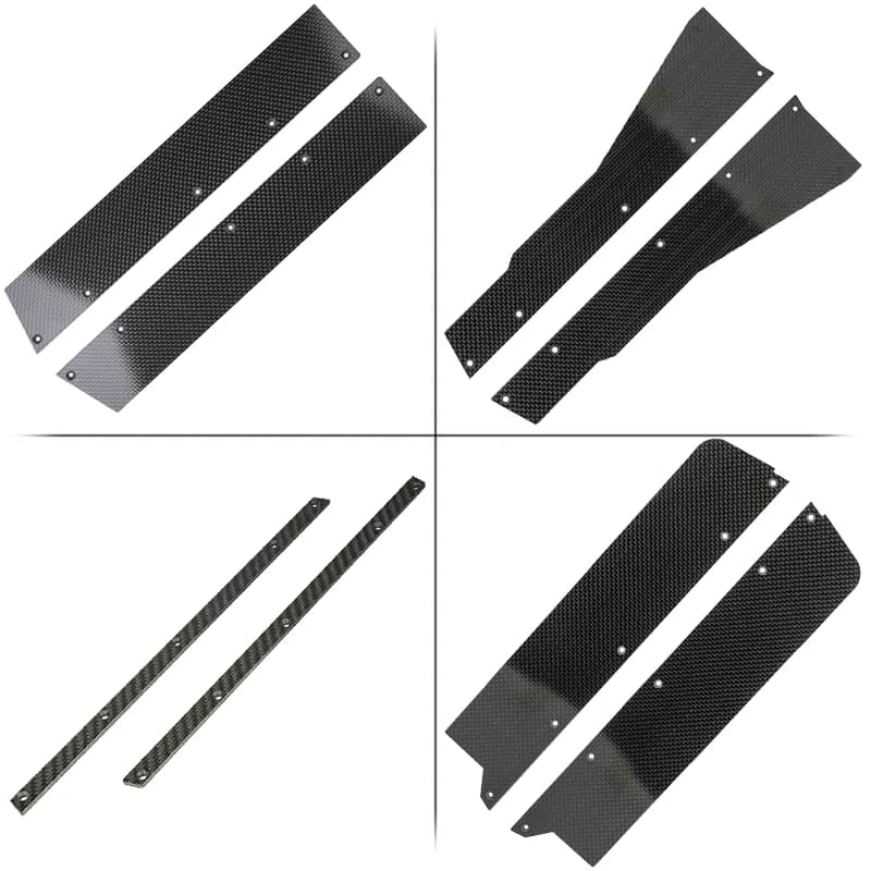 2 pezzi set gonna laterale simulazione fibra di carbonio per 1/7 ARRMA FELONY INFRACTION 6S LIMITLESS F1 V2 parti di aggiornamento per camion auto ARA 320509