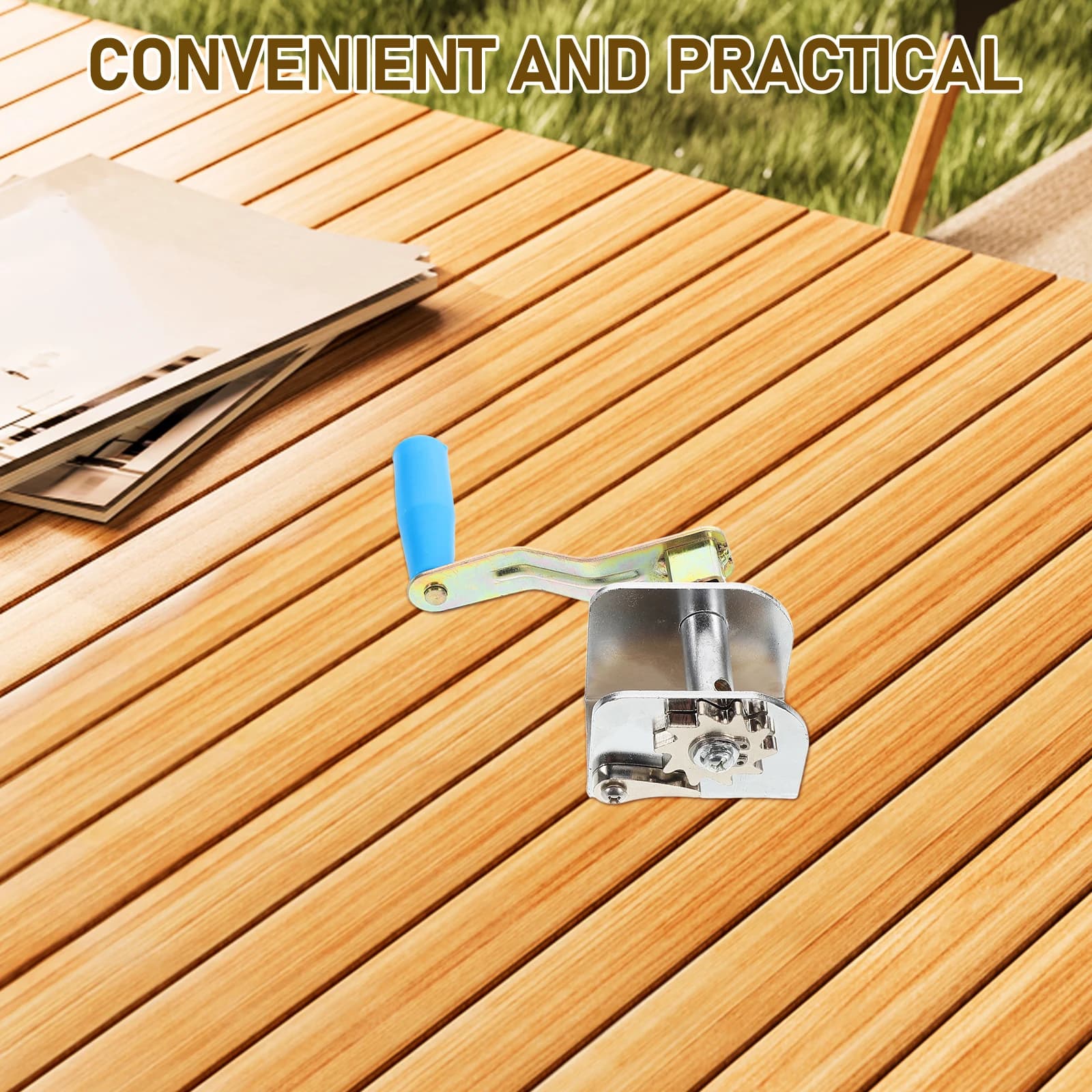 Fitness equipment for outdoor sports Iron Path Instrument for matching badminton Volleyball Tool for enveloping rope Hand crank tensioner