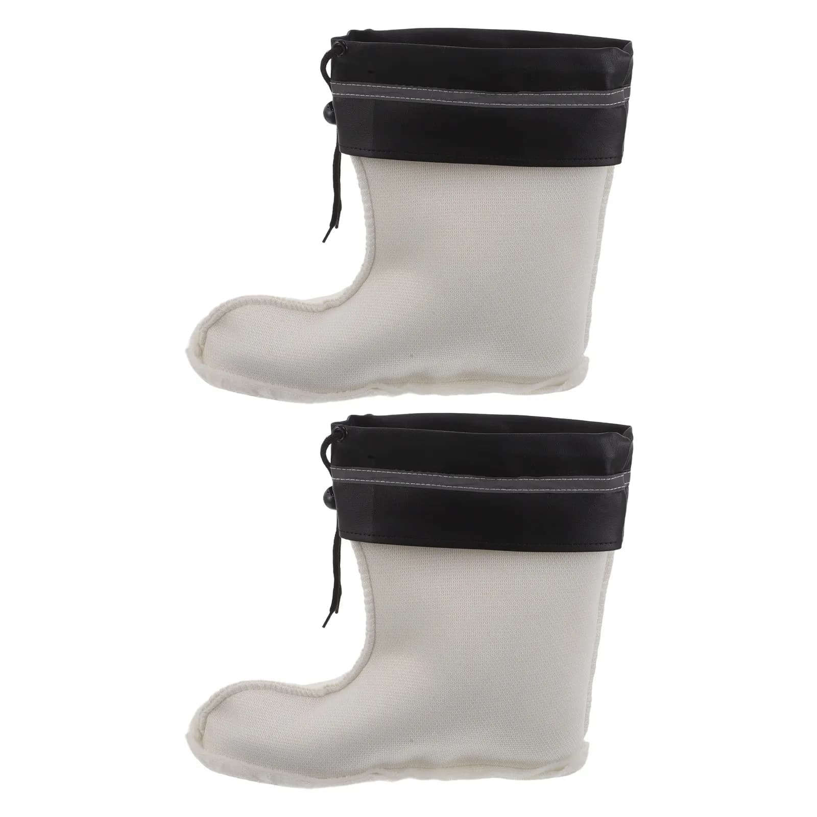 1Pair Winter Boot Liner Socks Thick Fleece Lined Tall Cuff for Rain Boots Warm Shoe Liners for Men Women Snowboarding Hiking