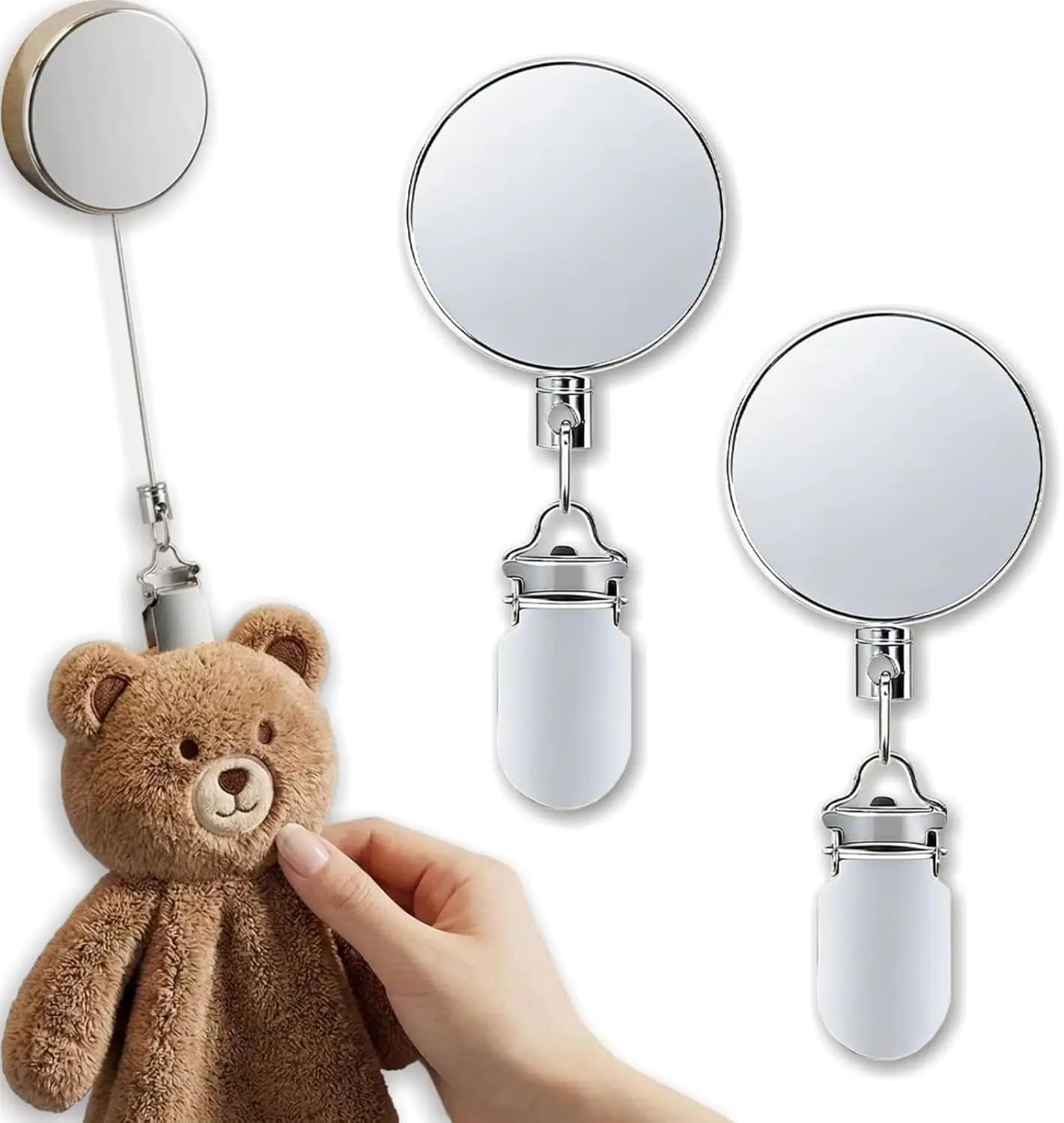 Punch-Free Towel Clips, Metal Retractable Reels, Auto Hand Towel Clamps, Light Towel Rack for Bathroom Kitchen Shower Cabinet