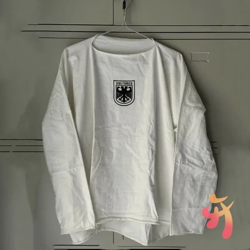 Doppia testa d'aquila stampa felpe avvolgenti cotone taglio Top Casual allentato manica lunga Hiphop Street uomo donna Kanye magliette