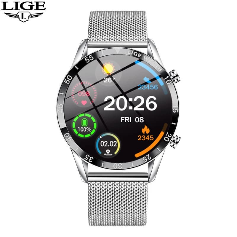 LIGE 2026 Luxury Smartwatch, Sports Fitness Tracker, Cardiac and Sleep Frequency Monitoring, Bluetooth Calls, Messages, Business Smartwatch