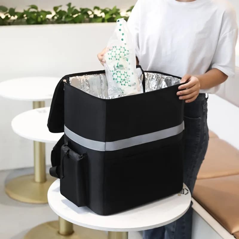 Multifunctional Waterproof Insulated Backpack Unisex Takeaway Box Insulated Shoulder Bags Outdoor Picnics Layered Food Delivery