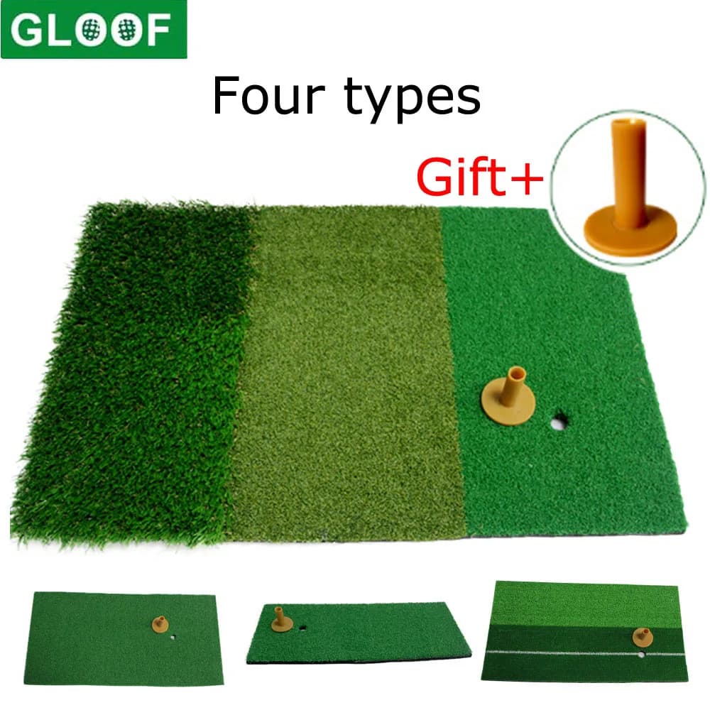 1 set di tappetino da golf portatile per guida, scheggiatura, ausili per l'allenamento per il cortile interno con maglietta regolabile
