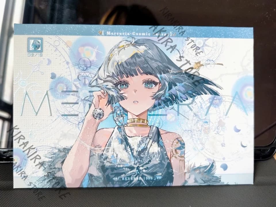 Inversione: 1999 Mercuria Anime Cosplay Cartolina Doppio Flash Distintivo Senza Fronte Carta Colorata Goffrata Shikishi Ornamenti di Carta Quadrata