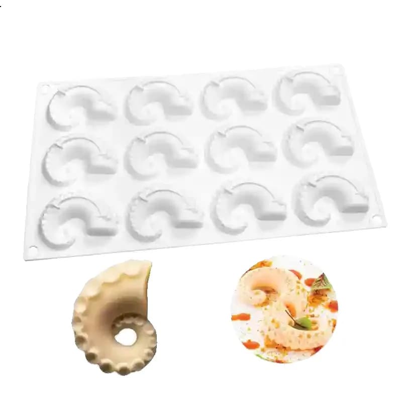 12 Even Squid Whisker Mousse Cake Mold DIY Creative Octopus Foot Pendulum Plate Decoration Silicone Baking Abrasive Tool