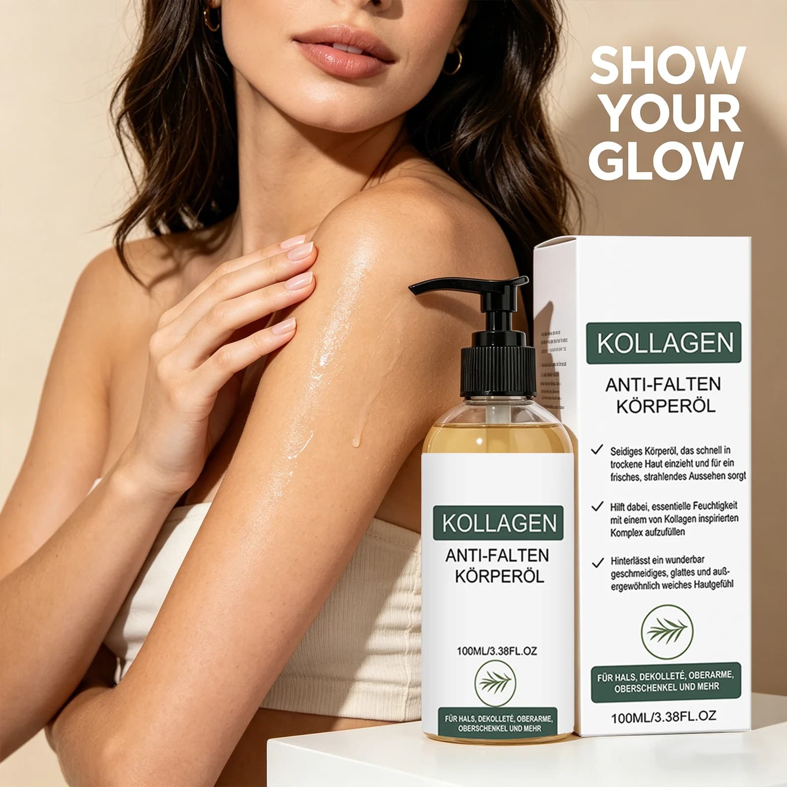 Firming & Brightening Body Oil Reduce Fine Lines Improve Skin Texture Enhance Glow Non-greasy Collagen Anti-Wrinkle Body Essence