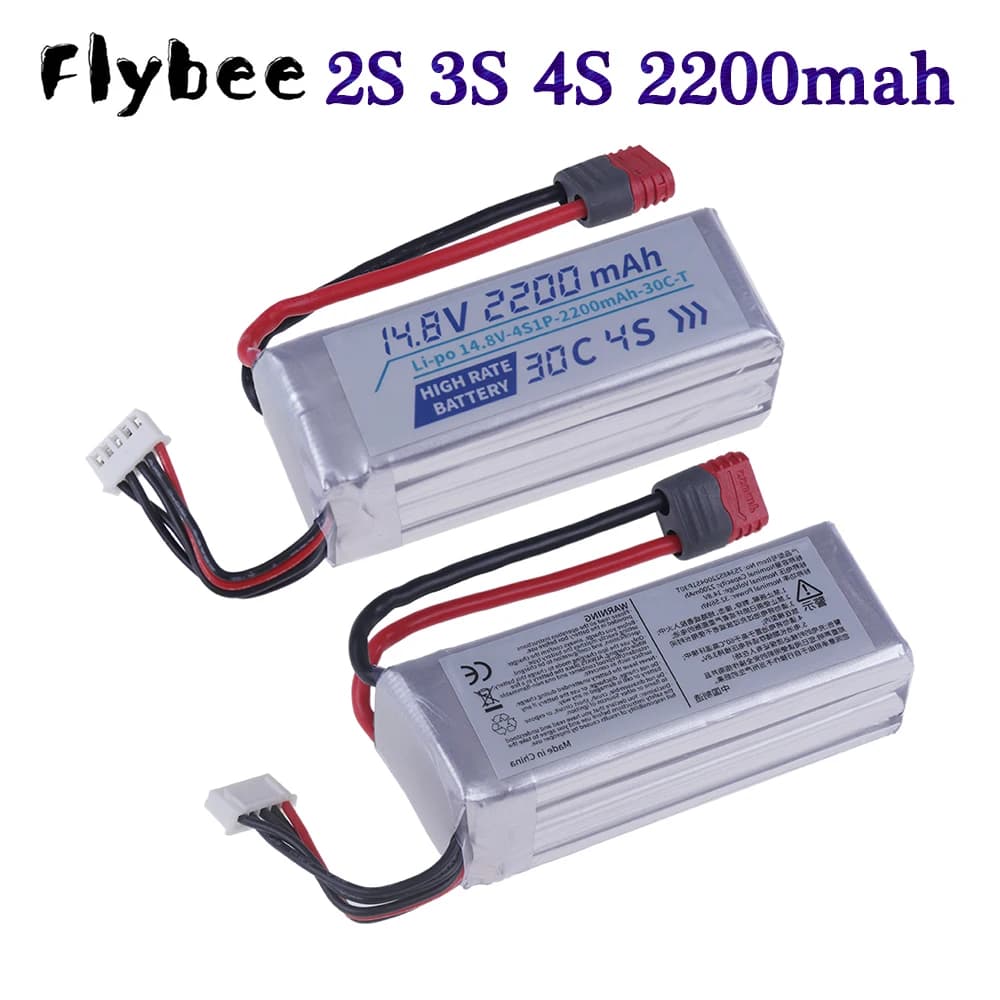 Batteria Lipo 7.4V 11.1V 14.8V 2200mAh 2S 3S 4S 30C BATTERIA AD ALTA TASSO Per RC Racing Car Drone FPV Elicottero Quadcopter