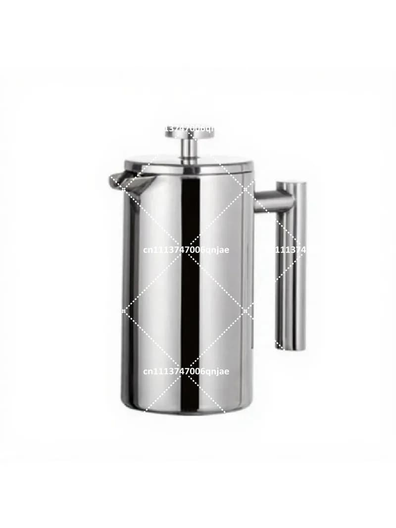 French Press Coffee Maker 304 Stainless Steel Double Wall Insulated Brewing Pot with Handle