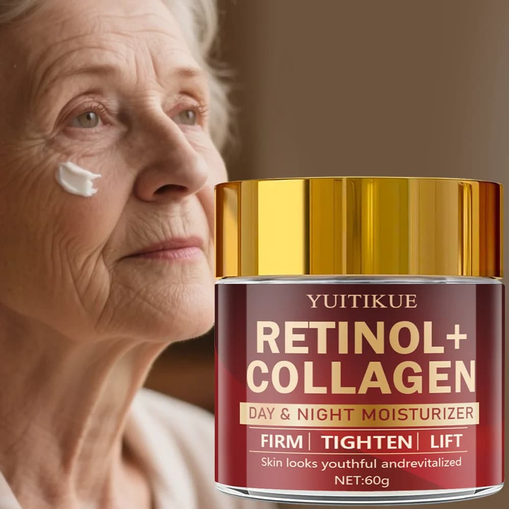 Collagen cream at the retinol - Moisturizing cream day and night, firming and lifting, radiant skin, all skin types