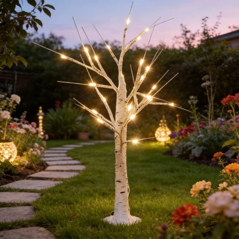 Lampada LED Dimmerabile a Forma di Albero di Betulla, Luce Magica Luminosa per Giardino, Bar, Matrimoni, Decorazioni Interne ed Esterne