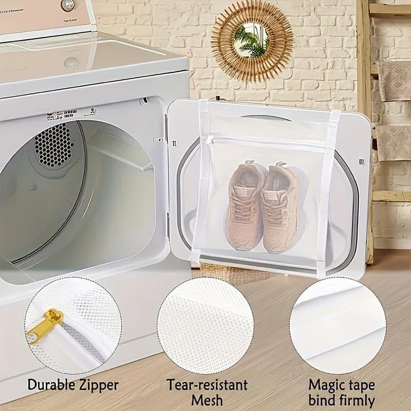 Washing Machine Shoes, Protective Bag Reusable for Dryer