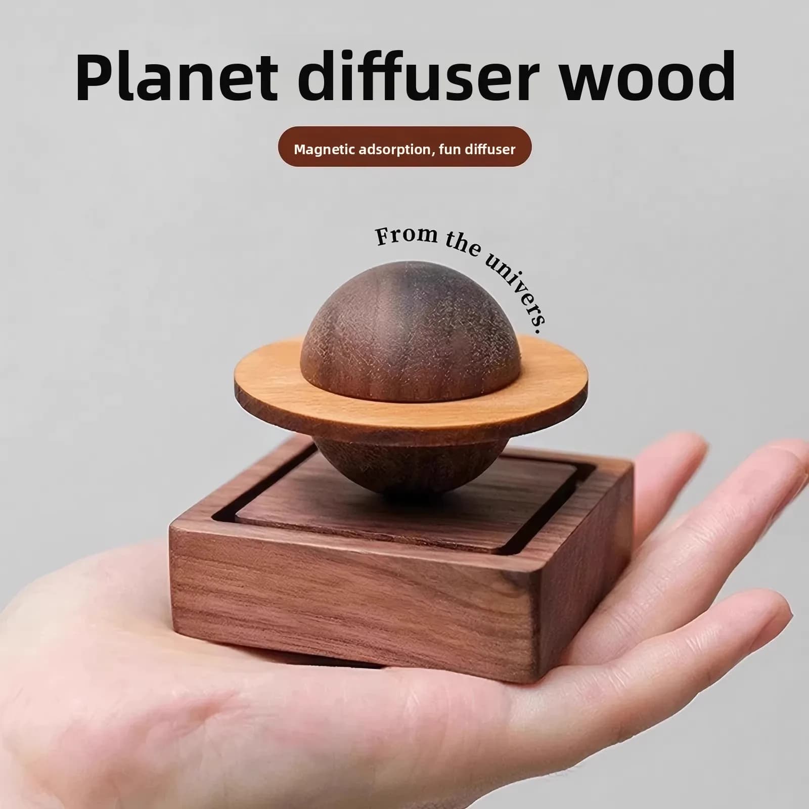 Diffusore di Aromi a Forma di Giove, Diffusore di Fragranze in Legno per Auto e Casa Senza Oli Essenziali, Decorazione per Interni e Auto