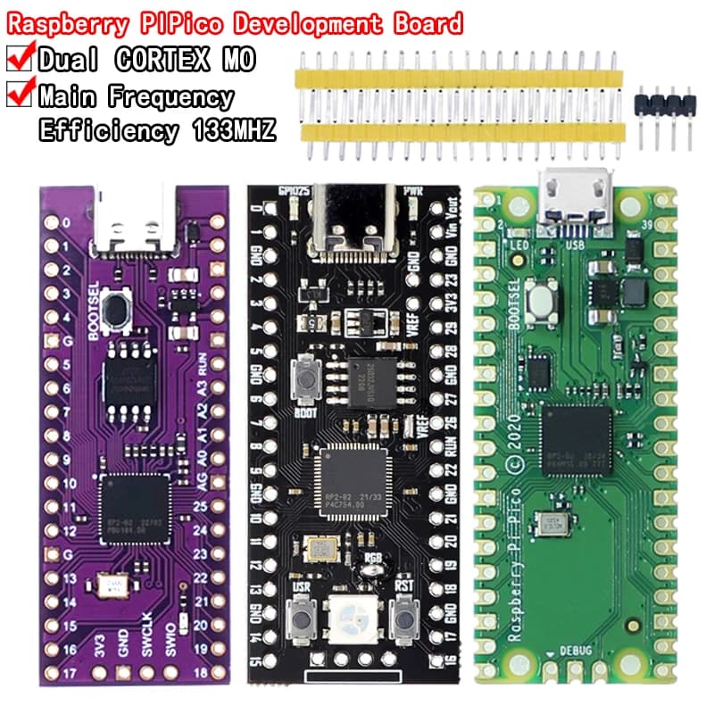 Raspberry Pi Pico RP2040 Microcomputer dual-core 264KB ARM low consumption Processor Cortex-M0+ high performance