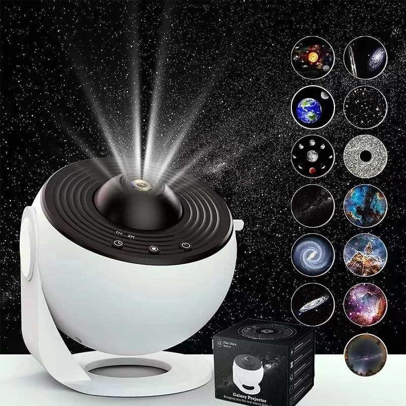 Proiettore cielo Luce notturna Proiettore galassia Ruota stellata Lampada planetaria per camera da letto per bambini Regalo di San Valentino Matrimonio dicembre