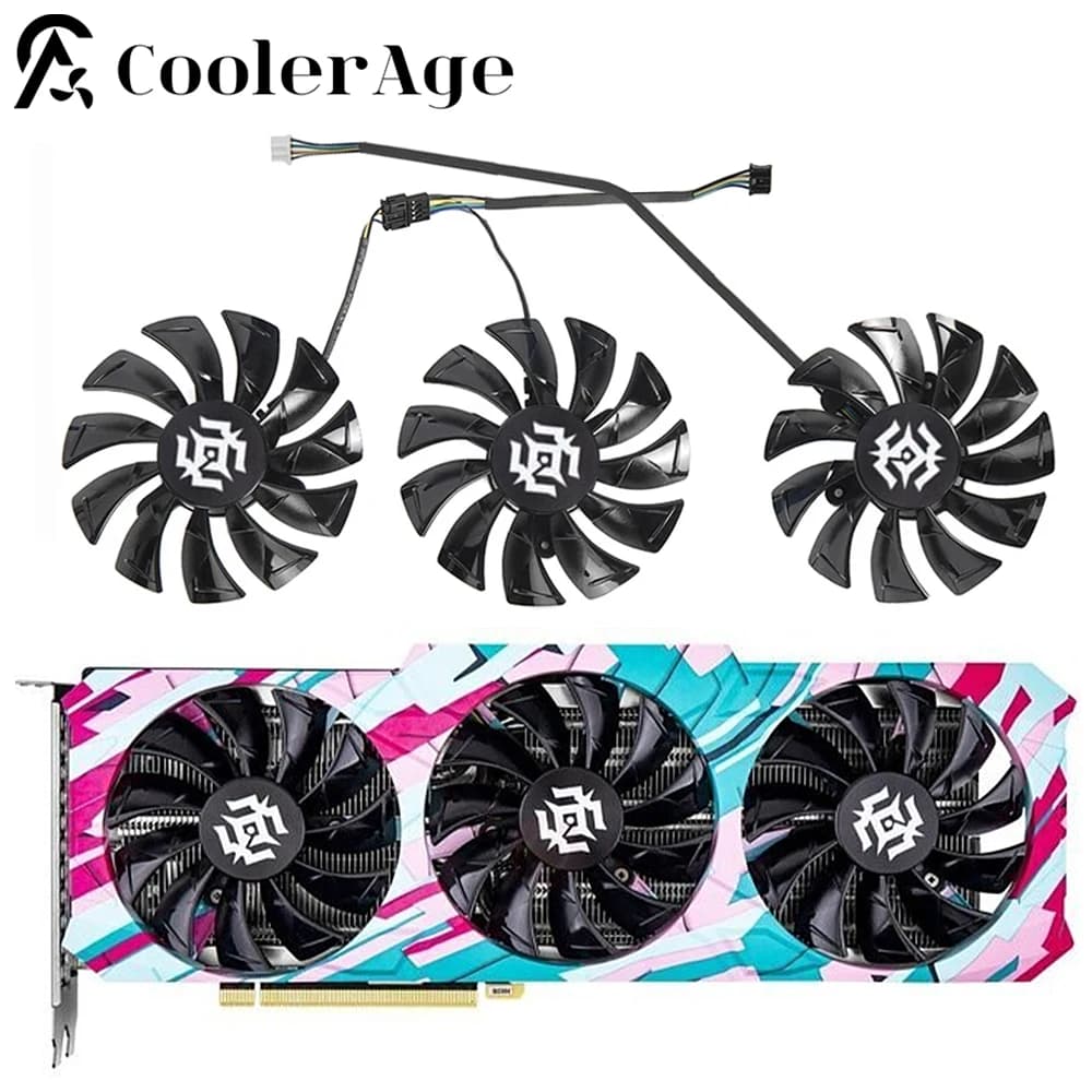 For ZOTAC RTX 3090 3080 3070 3060Ti X Gaming OC Video Card Fan New RTX3090 RTX3080 RTX3070 RTX3060Ti Cooling Graphics Fan