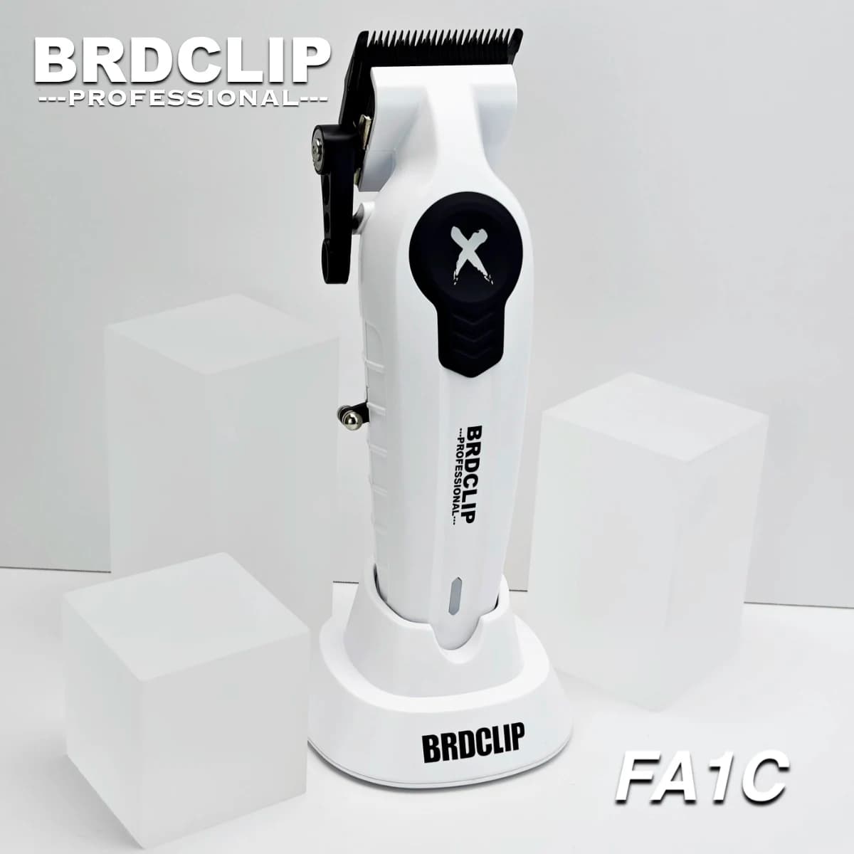 BRDCLIP X Series White FA1C 8800RPM Professional Electric Haircuts for Men Gradient DLC Lama Barbiere