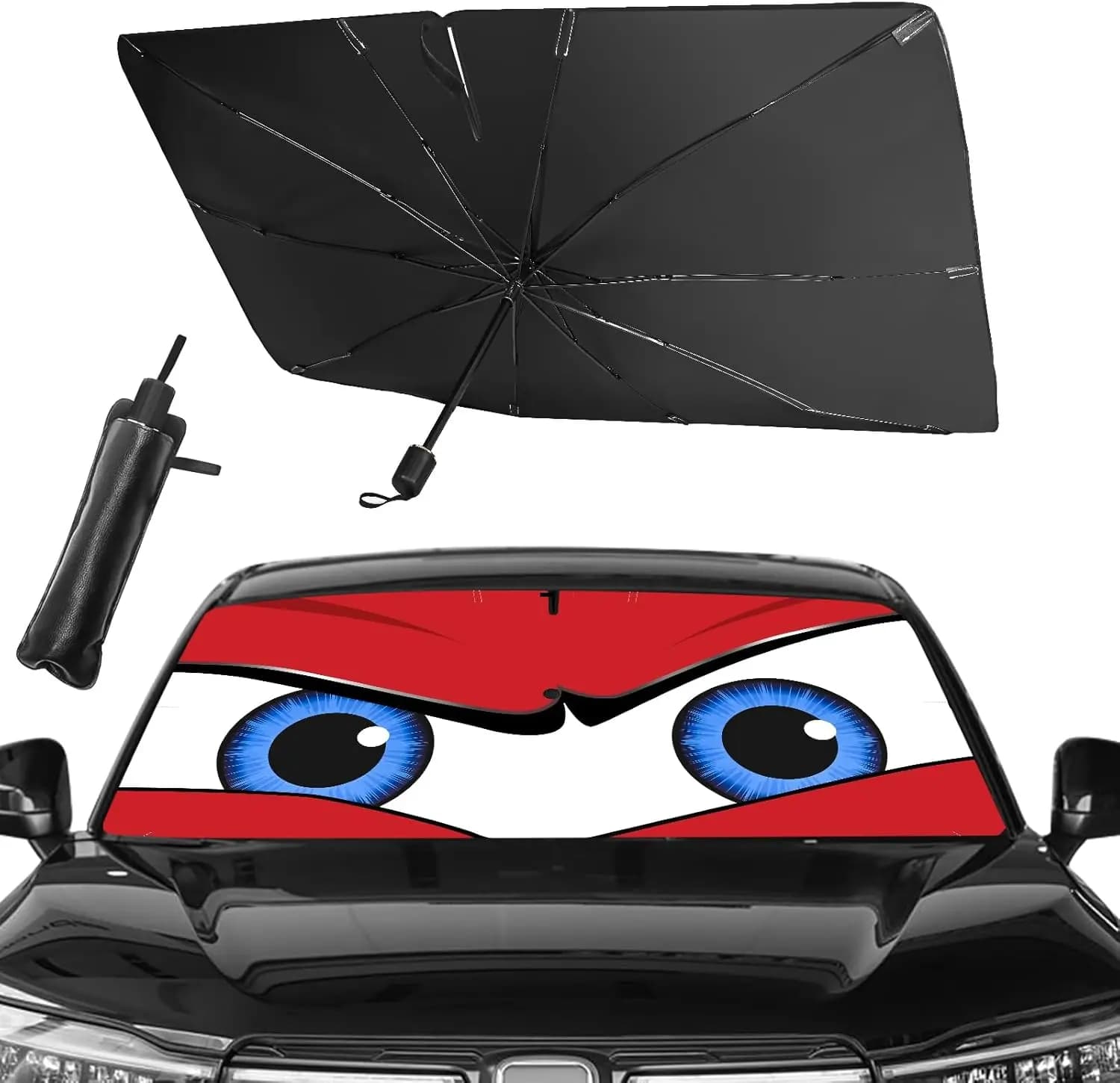 Parasole per Parabrezza Auto Aggiornato, Pieghevole, Protezione UV e Calore, 145x79 cm