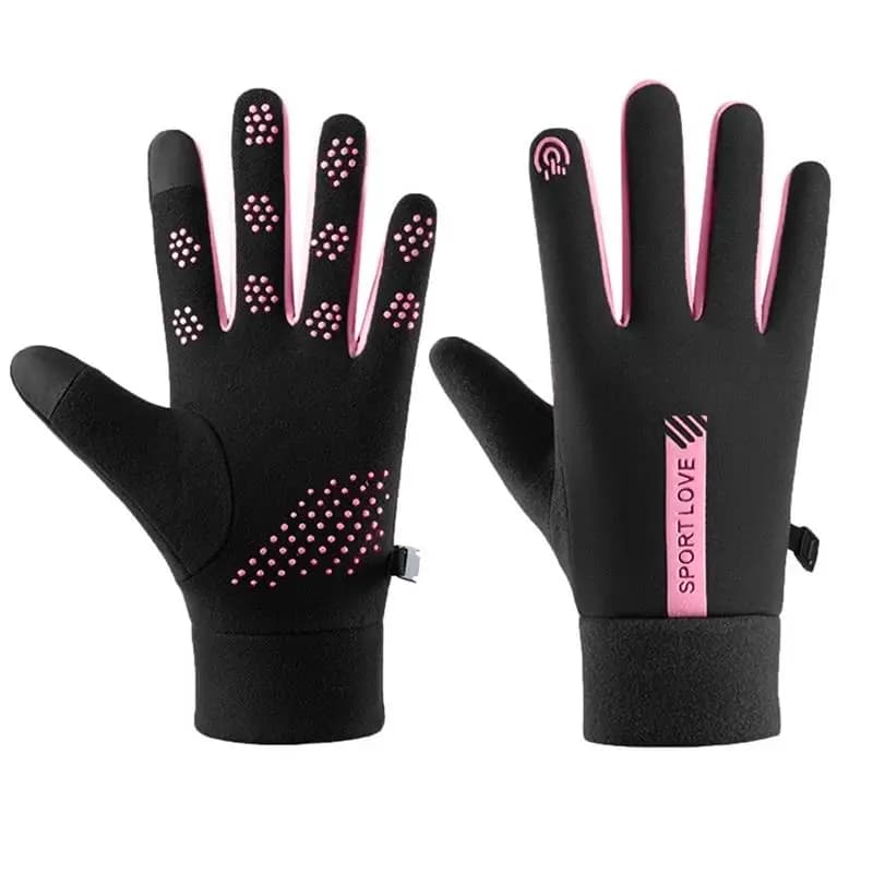 Women's Winter Gloves for Cycling, Thermal in Pile, Cold Resistant, Windproof and Waterproof, for Bicycle, Running and Skiing