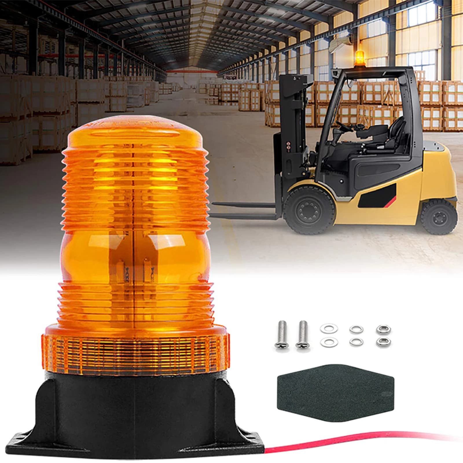 Luce Stroboscopica di Emergenza a 30 LED, Faro Lampeggiante di Segnalazione per Carrelli Elevatori, Auto, Autobus, Trattori, Tosaerba, ATV, Golf Cart, UTV