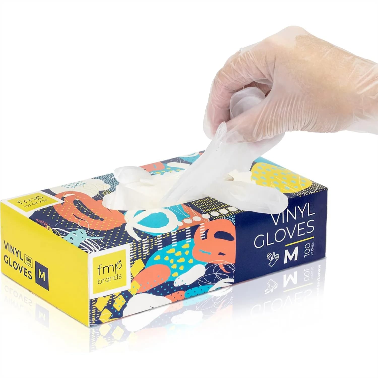 Guanti Monouso in Vinile per Preparazione Alimenti, Confezione da 100, Senza Polvere e Senza Lattice, Taglia Media, Ideali per Cucina, Pulizie e Giardinaggio