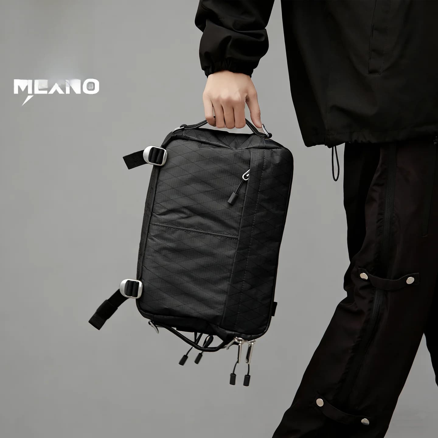 Borsa a tracolla da uomo casual, impermeabile, pieghevole, per ciclismo e pendolarismo, zaino monospalla posteriore