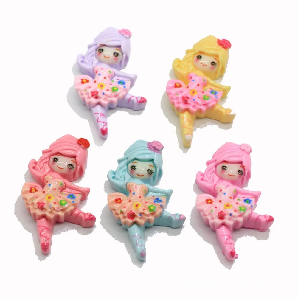 8pcs Resin Cartoon Princess Girls Diy Material Slime Filler Accessories Clay Charms Playdough Tools Learning Toys for Children