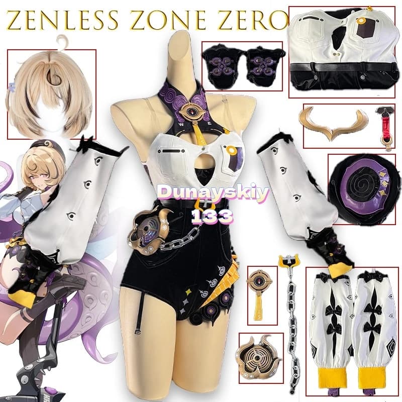 Costume cosplay Zenless Zone Zero Yidhari Ragazza polpo di Monstera House Set completo di personaggi anime Festa di carnevale di Halloween