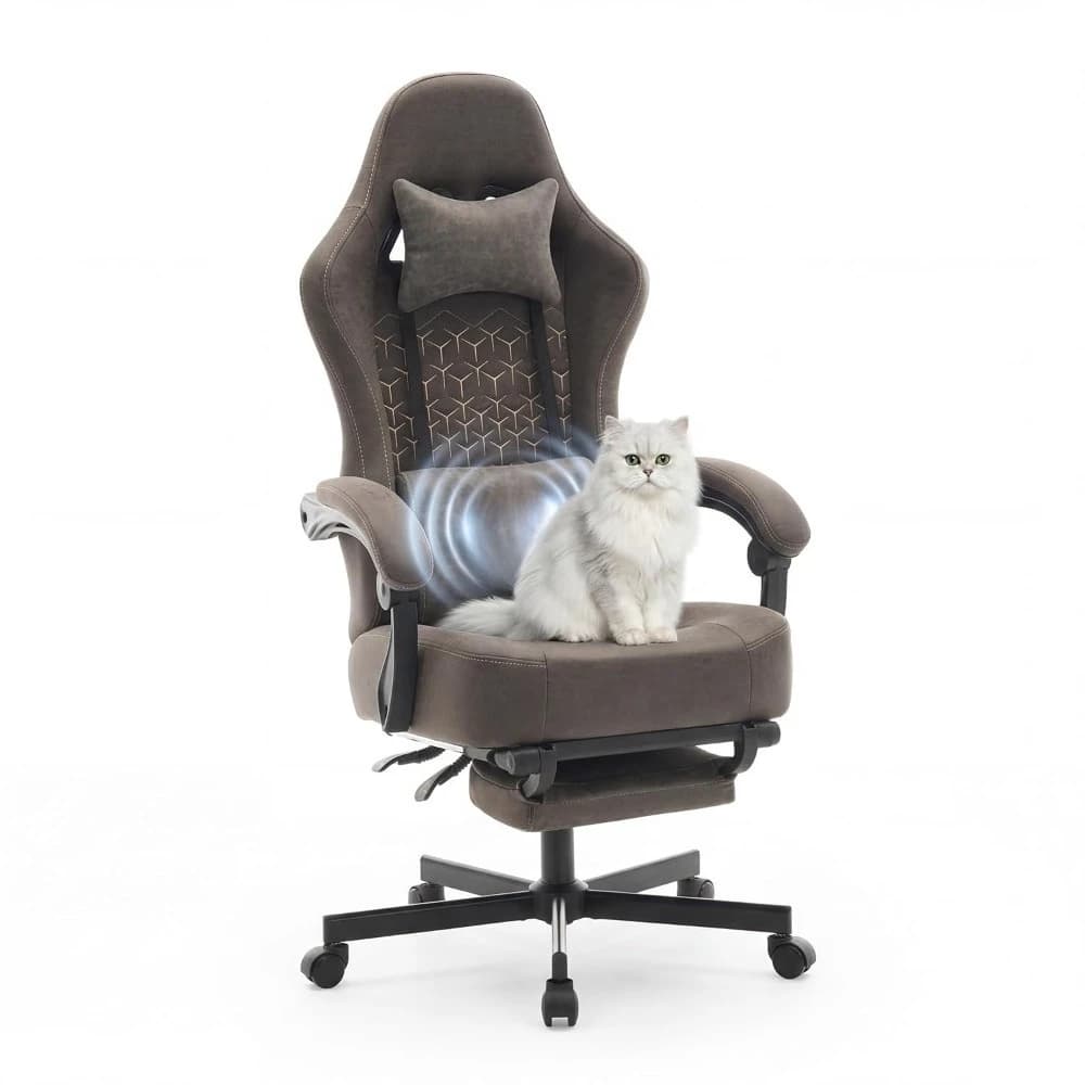 Sedia da Gaming in Pelle Traspirante con Cuscino a Molle Insacchettate, Sedia da Ufficio Ergonomica Larga e Alta con Poggiatesta, Personalizzabile