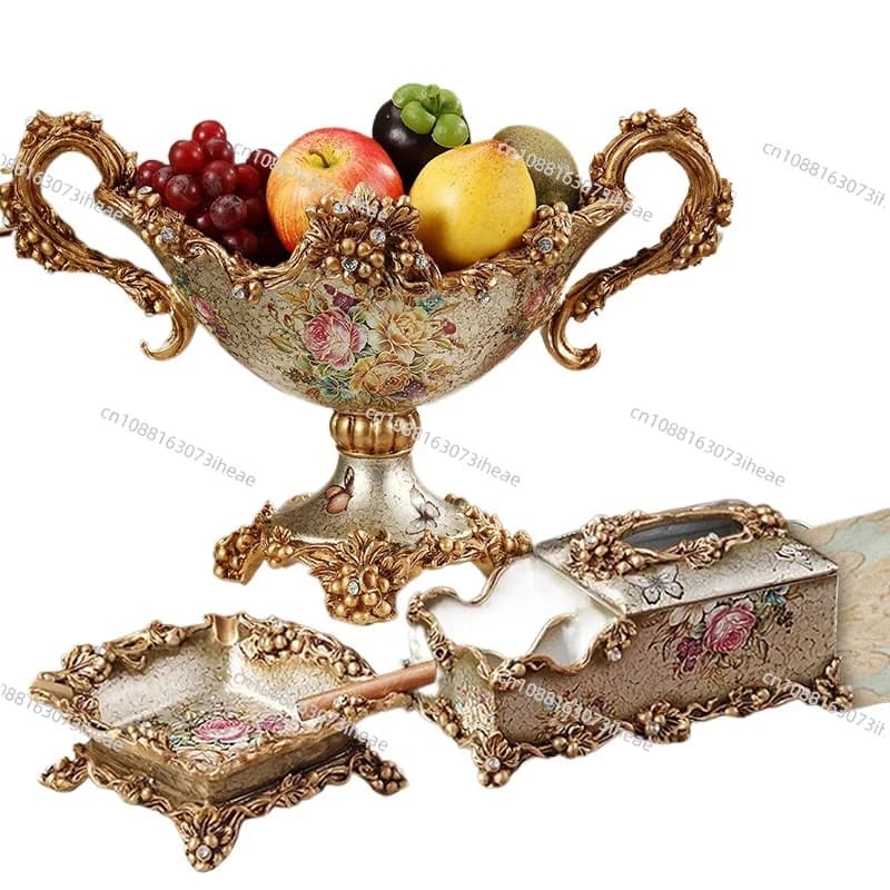 Adatto per il grande soggiorno europeo tavolino decorazione piatto di frutta piatto di frutta secca piatto di frutta creativo a doppio strato