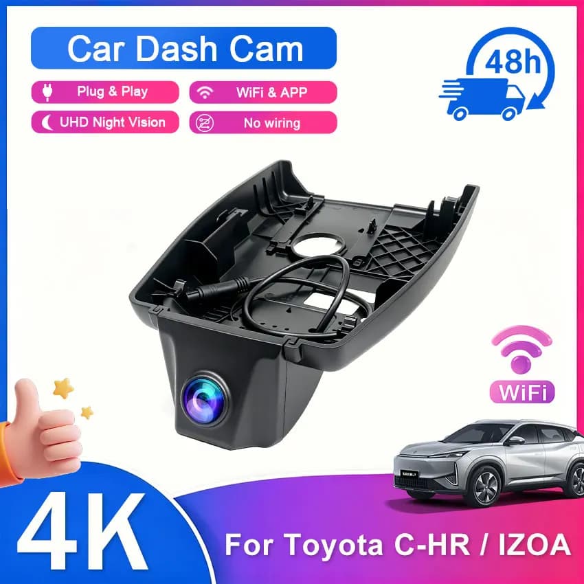 Car DVR for Toyota C-HR CHR 2018-2020 2021-2023,Plug and Play 4K 2160P Dash Cam Dashcam Camera,Accessories for CHR