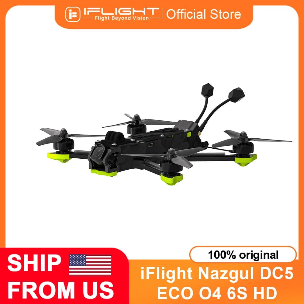iFlight Nazgul DC5 ECO O4 6S HD FPV Drone BNF with O4 Pro Professional Quadcopter RC lightweight and durable