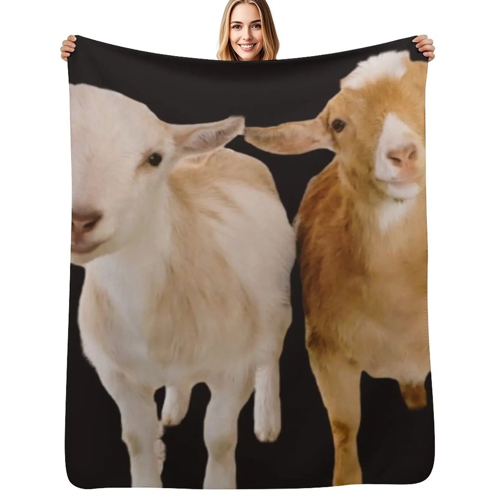 Goats! Throw Blanket Sleeping Bag Custom Soft Plaid Nap Luxury Thicken Extra Large Throw Blankets