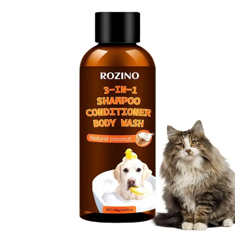 Lavaggio del corpo del cane 3-in-1 eliminatore di macchie e odori di cocco idratante biologico a base vegetale senza lacrime Shampoo e balsamo per cani tappeto