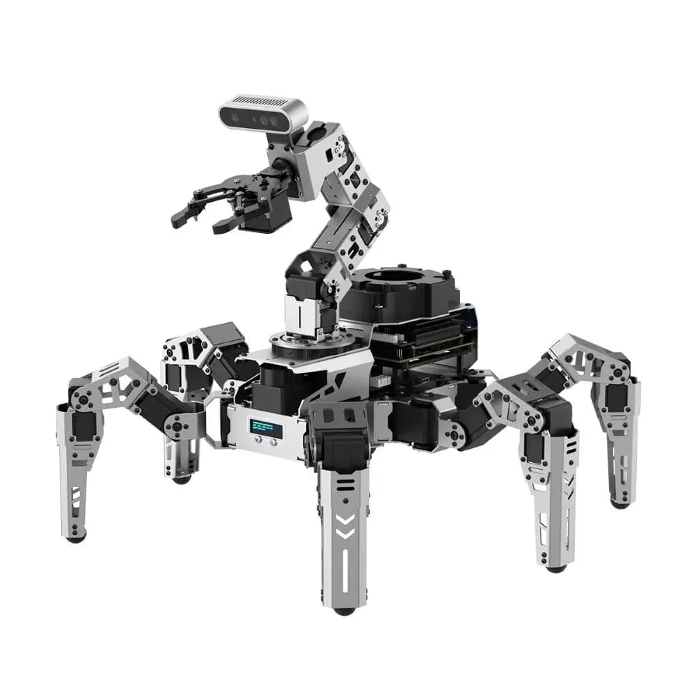 Hiwonder ROSpider ROS2 Hexapod Robot with Jetson/Raspberry Pi, Multimodal Large AI Models, ChatGPT, 3D Vision