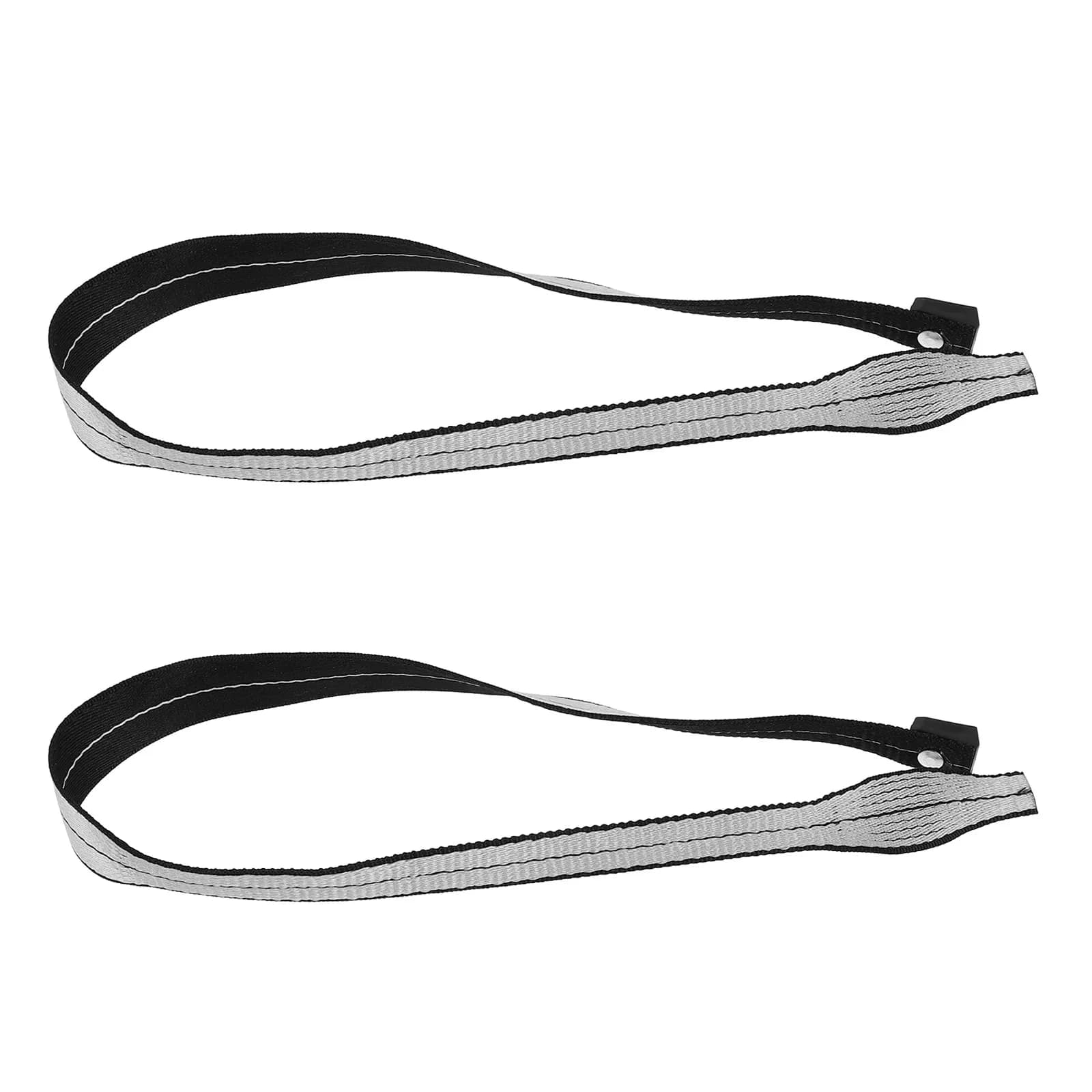2Pcs Black Ski Pole Wrist Straps High Strength Nylon Anti-Loss Adjustable Hiking Trekking Mountaineering Grip Walking Stick