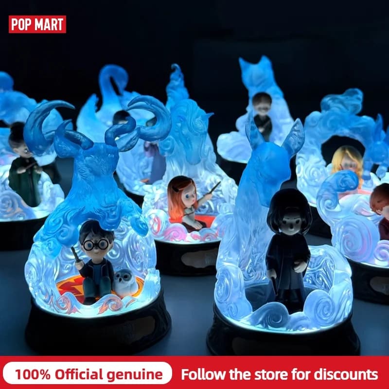 Genuine POPMART Harry Potter Patronus Blind Box Mystery Box Luminous Toy Collectible Figurine Home Desktop Decor Gift for Fans