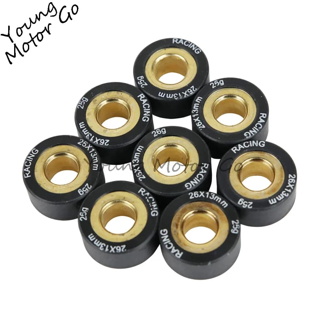 8PCS 26*13 25G Moto Scooter AN400 Weight Variator Roller Winding Pulley Conducted for Suzuki Burgman Skywave AN 250 400