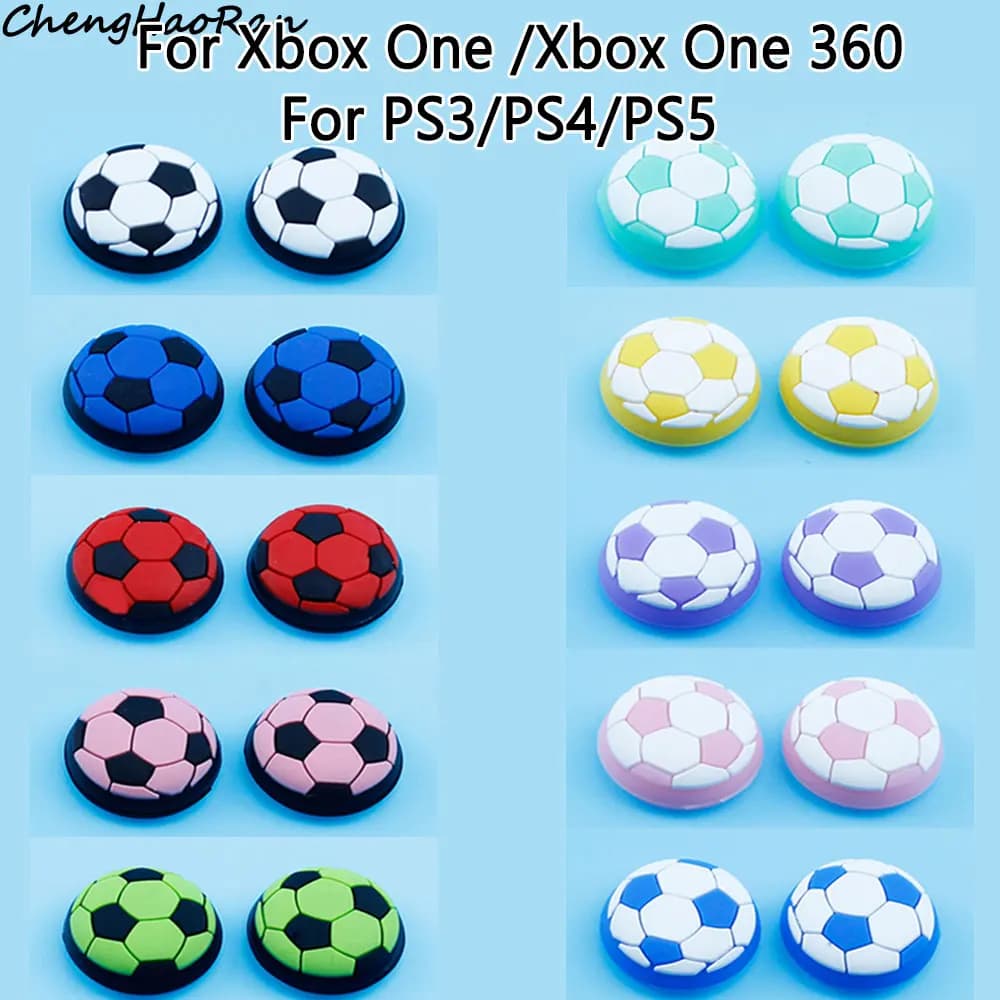 2PCS Morbido Silicone Thumb Stick Grip Cap Calcio Joystick Copertura Per PS5 PS4 PS3 Xbox One 360 Controller Thumbstick caso