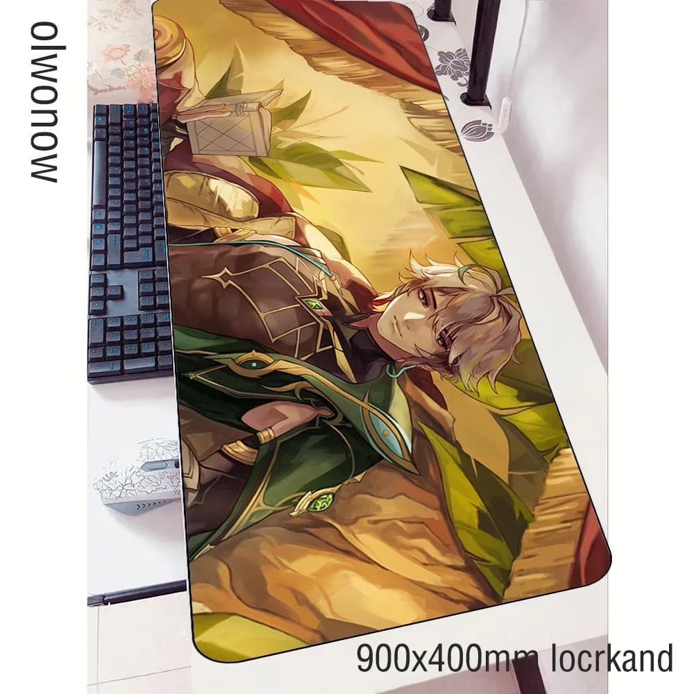 Alhaitham Mouse Pad Gamer Splendido Gaming Mousepad 700x300x4mm Notbook Tappetino da scrivania Colorato Padmouse Giochi Tappetini per giocatori Gamepad