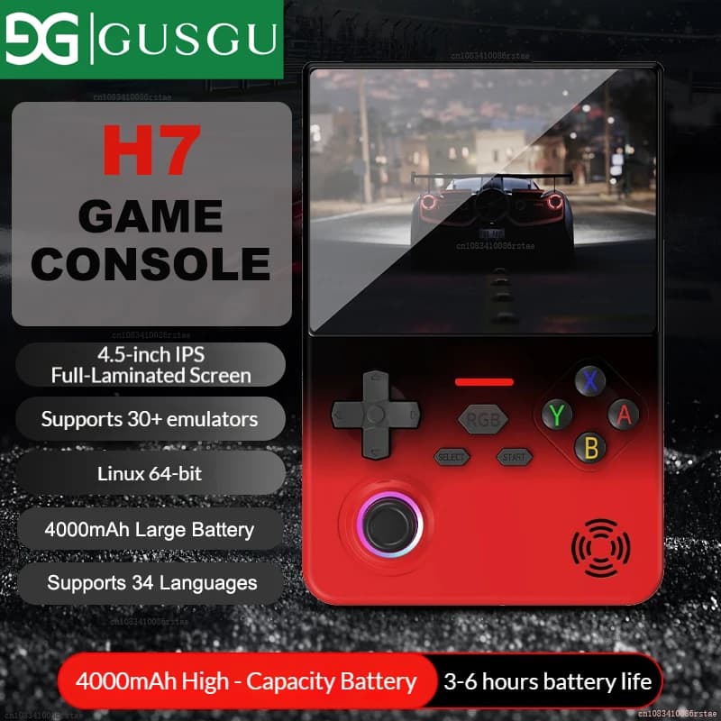 Lenovo G02 Console di Gioco Portatile a 64 Bit, Schermo IPS da 4.5'', Sistema Linux, Simulatore Portatile con Uscita HD, 64GB, Batteria da 4000mAh