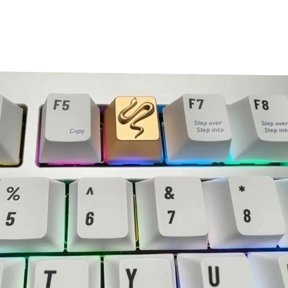 Tastiera meccanica ESC Keycap R4 Cherry MX Switch Key Caps Snake Design Copritasti in metallo dorato Copritasti da gioco personalizzati