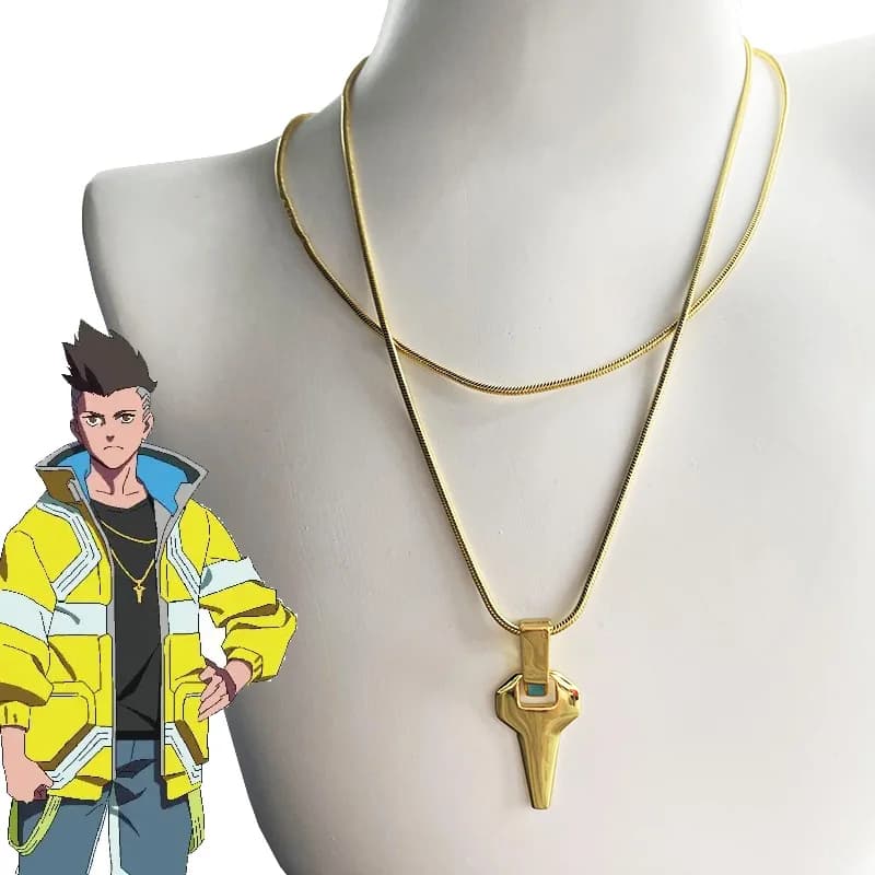 David Martinez Collana Cosplay Collane con ciondolo in metallo color oro per uomo Donna Accessori Regali di Natale Prop