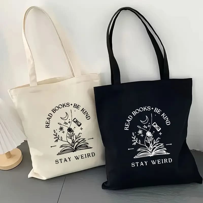 Leggi libri Be Kind Tote Bag Borsa durevole e riutilizzabile per le donne Multiuso Pendolarismo Shopping Yoga Eco Perfetto per regali per l'uso quotidiano