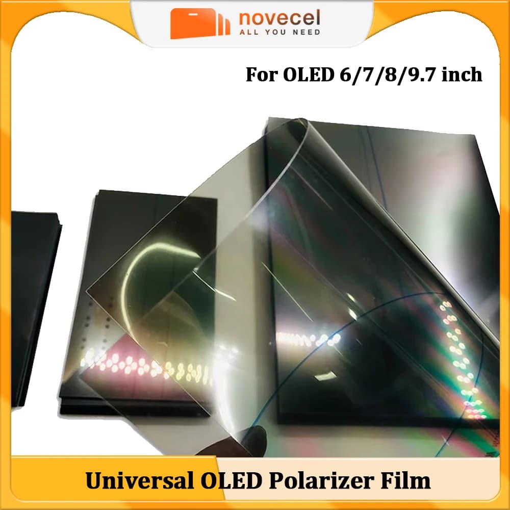 10PCS Universal OLED Polarizer Sheets For Samsung HUAWEI iPhone iPad LCD Screen Polarized Diffuser Film Filter Parts Replacement