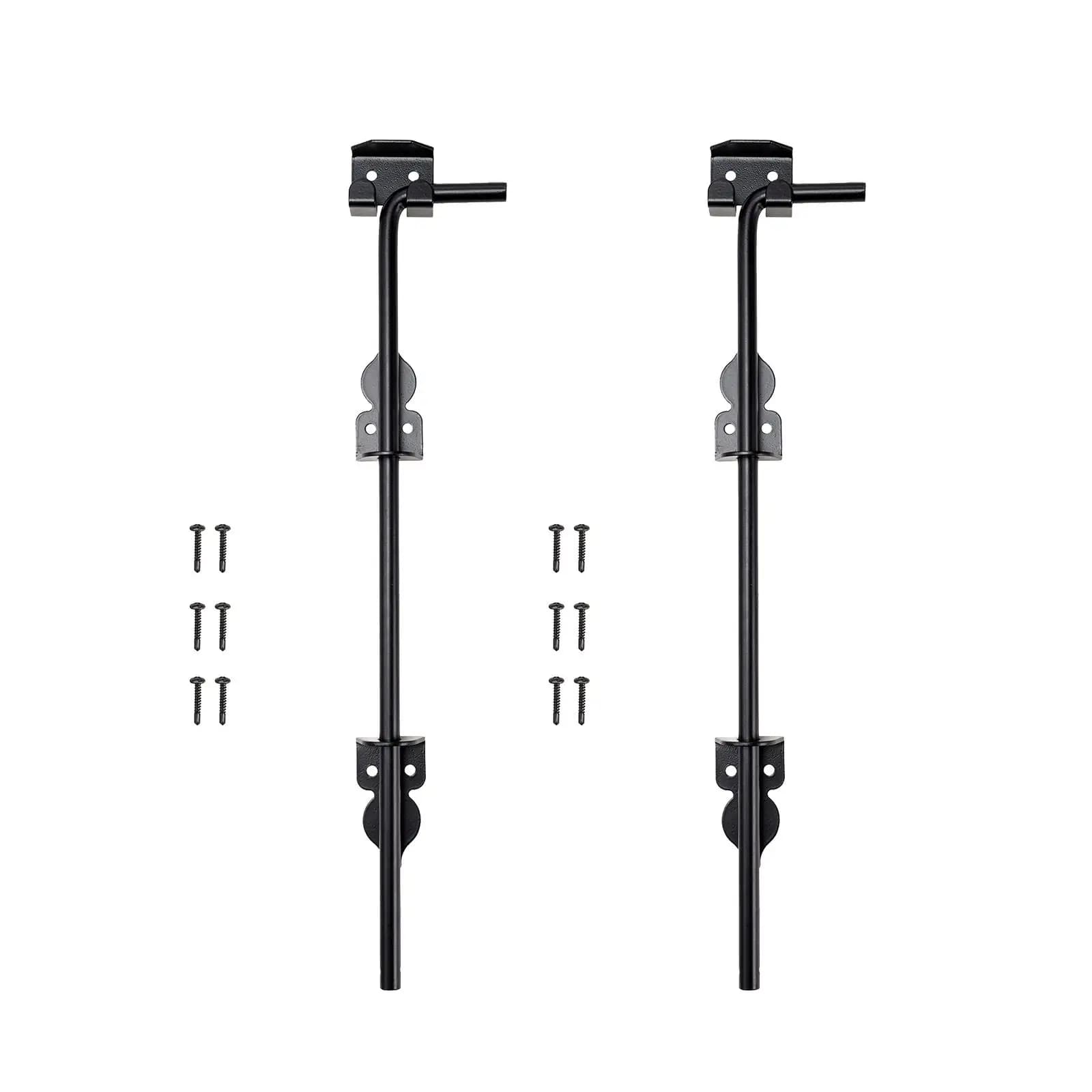 2Pcs Fence Gate Ground Latch Gate Drop Pin Heavy Duty Drop Rod Gate Stopper Door latches for Wooden Fences Outdoor Yard Parts