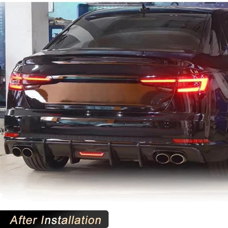 Sport Rear Bumper Lower Diffuser Lip Spoiler Car Tuning Accessories For A4 B9 Sline S4 Four Door Sedan 2017 To 2019