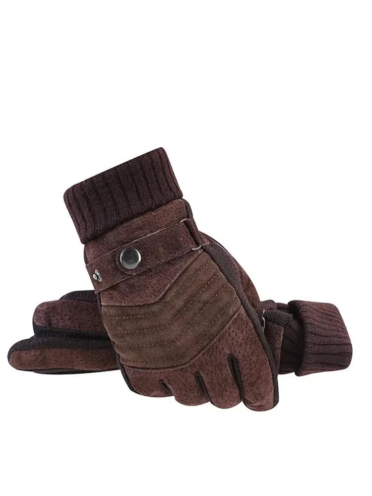 Guanti da uomo invernali da ciclismo moto antivento isolamento freddo touch screen in pelle calda antiscivolo pile spesso buono