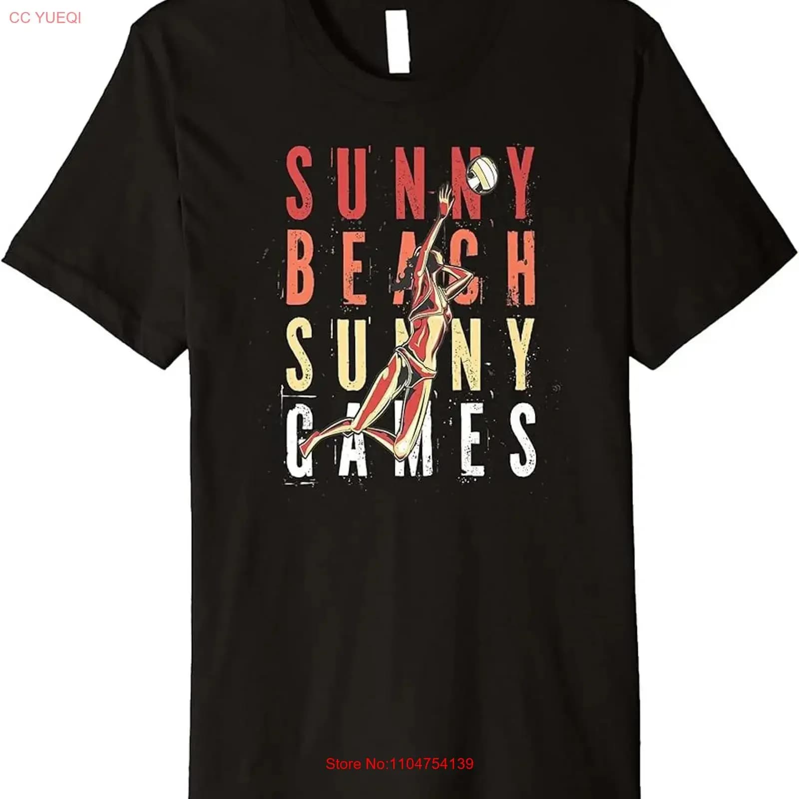 Sunny beach games volleyball T Shirt vintage Washed homme Breathable streetwear Soft graphic Stylish Comfortable Casual fashion